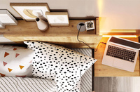 QUBIC QB-12 - Łóżko 90 1S Ze Stelażem Z Oświetleniem