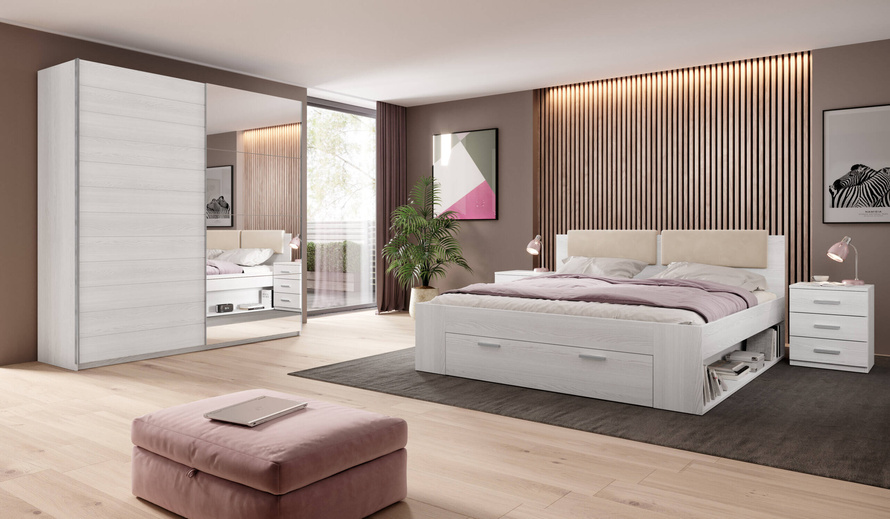 Galaxy Stolik Nocny 3 Szuflady Abisko Ash