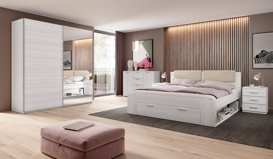 Galaxy Stolik Nocny 3 Szuflady Abisko Ash