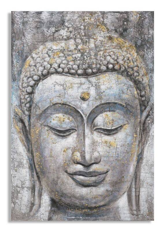 Obraz Na Płótnie Face Budda Light -A- O Wymiarach 80X3X120 Cm